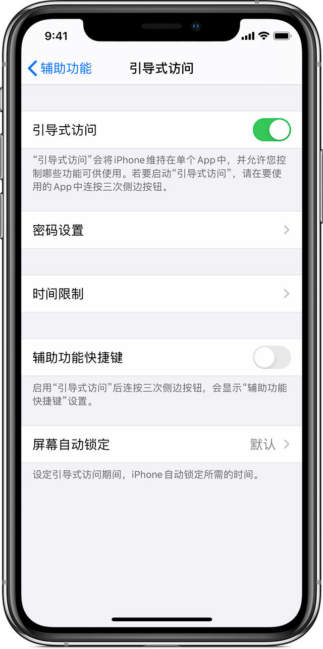 阳原苹果手机维修分享如何在 iPhone 上退出引导式访问 